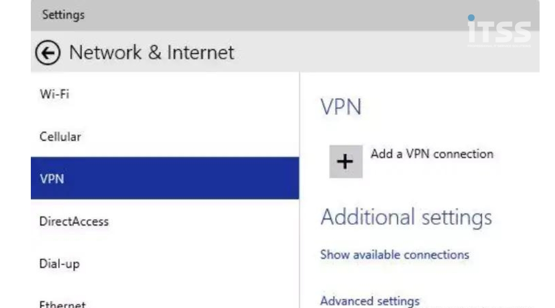 Cách vào VPN trên win 10