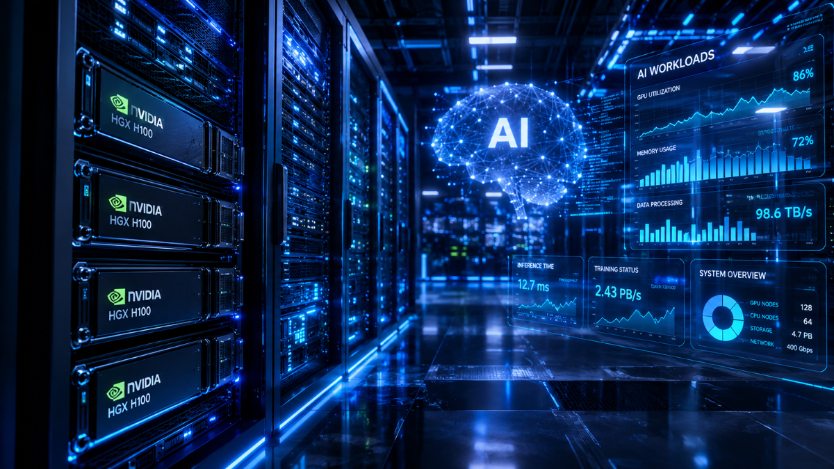 Hệ thống GPU Server hiệu năng cao vận hành AI, Machine Learning và xử lý dữ liệu lớn trong Data Center hiện đại